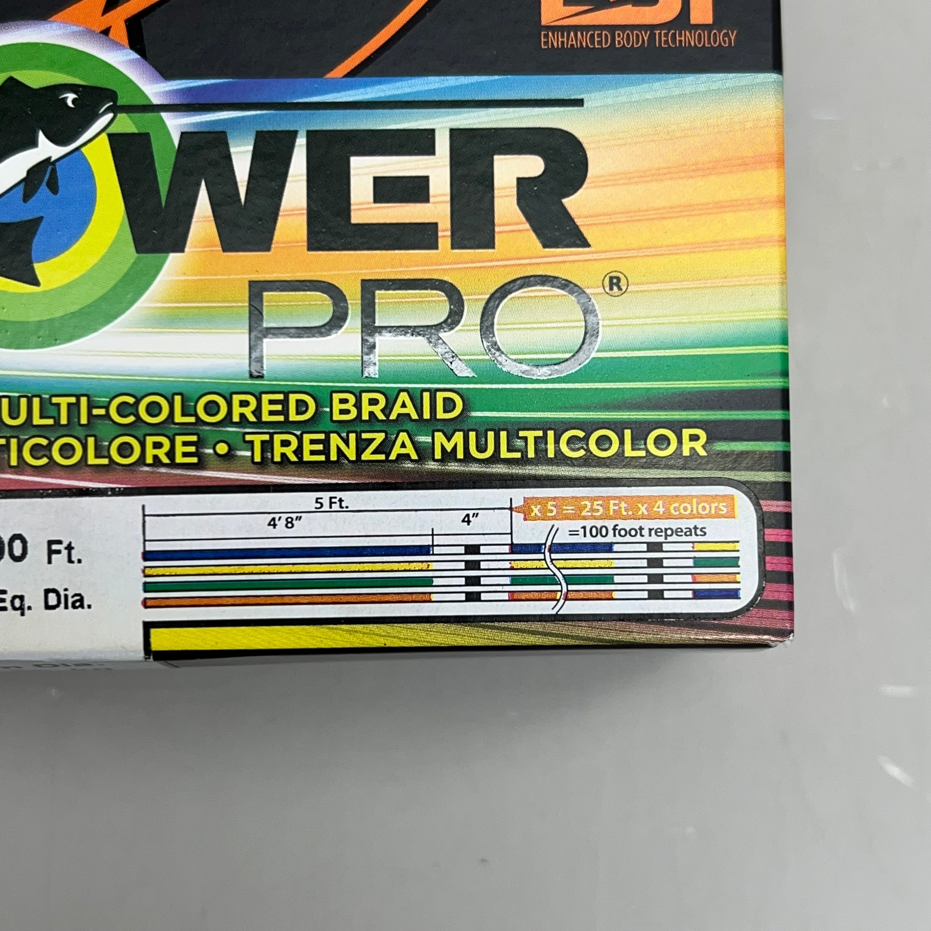 POWER PRO Microfilament Braided Fishing Line 65lbsx1500FT Multicolor 21100650500